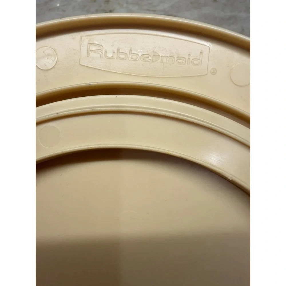 Vtg‎ Rubbermaid Lazy Susan 2 Tier Round Turntable 70s Spice Yellow Gold 2709